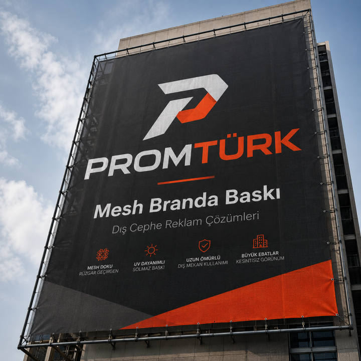 Mesh Branda Baskı Dış Cephe Reklam Brandası