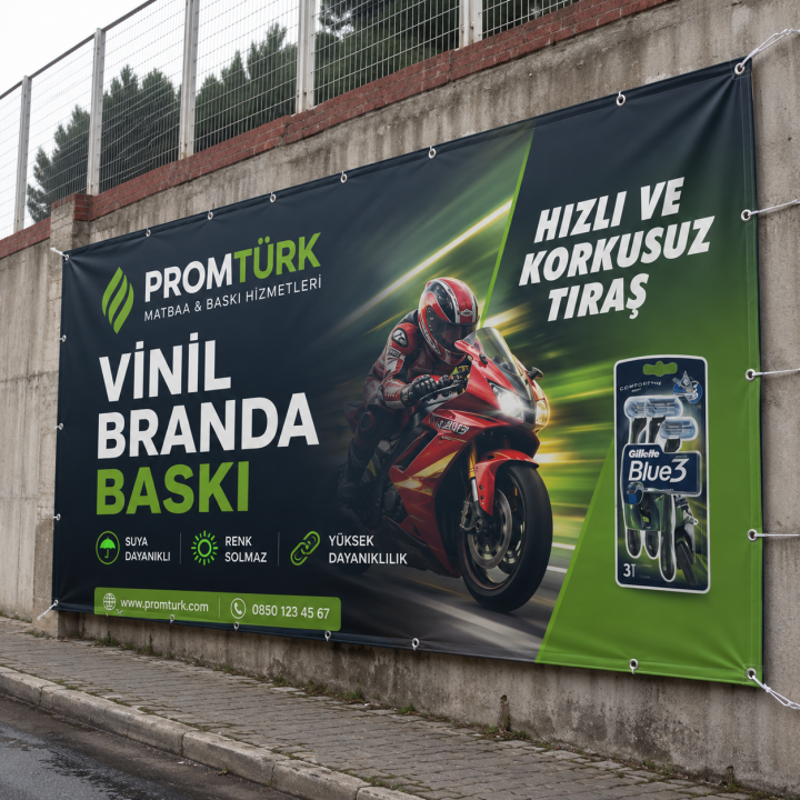 Vinil Branda Baskı Dış Mekan Reklam Brandası